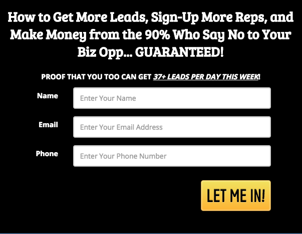 Get more reps, sales and leads